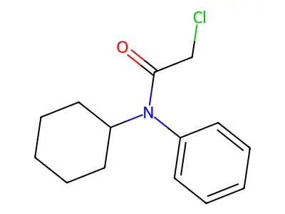 2-chloro-N-cyclohexyl-N-phenylacetamide structure