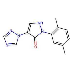 1-(2,5-dimethylphenyl)-4-(1H-1,2,4-triazol-1-yl)-1H-pyrazol-5-ol structure