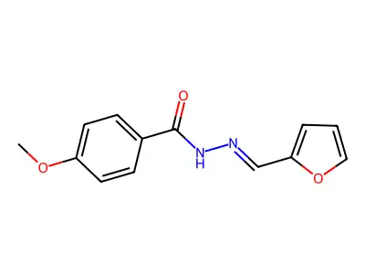 N-(furan-2-ylmethylideneamino)-4-methoxybenzamide structure