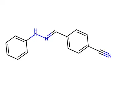 Benzonitrile, 4-[(phenylhydrazono)methyl]- structure