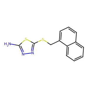 5-[(1-Naphthylmethyl)thio]-1,3,4-thiadiazol-2-amine structure