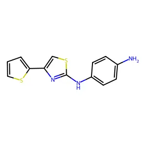 N-[4-(thiophen-2-yl)-1,3-thiazol-2-yl]benzene-1,4-diamine structure