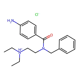 Benzamide, p-amino-N-benzyl-N-(2-(diethylamino)ethyl)-, hydrochloride structure