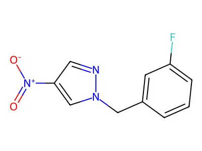 1-[(3-Fluorophenyl)methyl]-4-nitro-1H-pyrazole structure