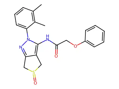 N-(2-(2,3-dimethylphenyl)-5-oxido-4,6-dihydro-2H-thieno[3,4-c]pyrazol-3-yl)-2-phenoxyacetamide structure