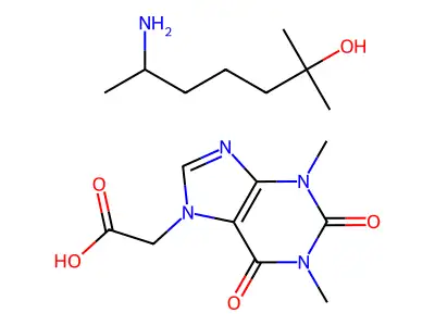 Acefylline heptaminol structure