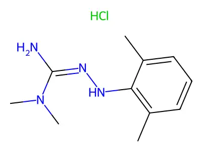 3-[(2,6-Dimethylphenyl)amino]-1,1-dimethylguanidine hydrochloride structure