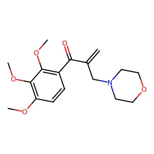 2-Morpholinomethyl-2',3',4'-trimethoxyacrylophenone structure