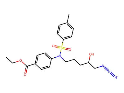 Ethyl 4-[(5-azido-4-hydroxypentyl)-(4-methylphenyl)sulfonylamino]benzoate structure