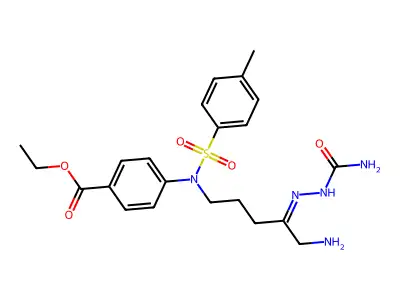 ethyl 4-[[5-amino-4-(carbamoylhydrazinylidene)pentyl]-(4-met structure