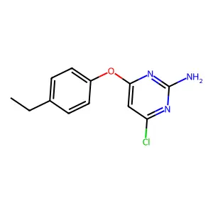 2-Amino-4-(p-ethylphenoxy)-6-chloropyrimidine structure