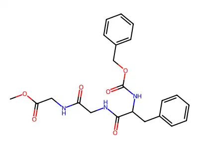 Carbobenzyloxyphenylalanylglycylglycine methyl ester structure
