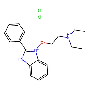 Benzimidazole, 1-(2-(diethylamino)ethoxy)-2-phenyl-, dihydrochloride structure