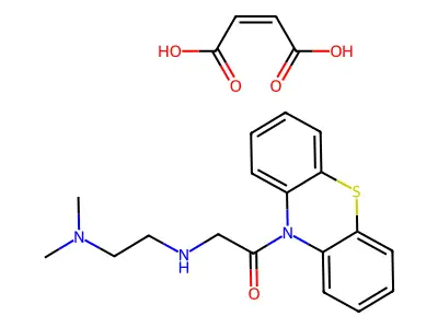 But-2-enedioic acid;2-[2-(dimethylamino)ethylamino]-1-phenothiazin-10-ylethanone structure