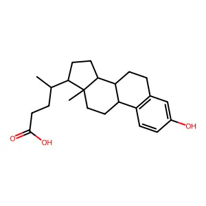 3-Hydroxy-19-nor-1,3,5(10)-cholatrien-24-oic acid structure