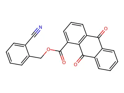 (2-Cyanophenyl)methyl 9,10-dioxoanthracene-1-carboxylate structure