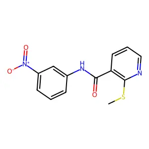 2-(methylsulfanyl)-N-(3-nitrophenyl)pyridine-3-carboxamide structure