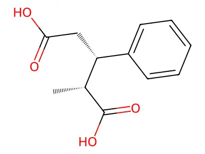 (2R,3S)-2-methyl-3-phenylpentanedioic acid structure