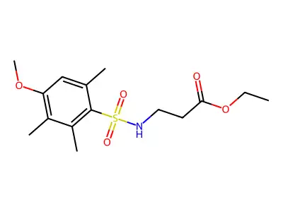 Ethyl 3-((4-methoxy-2,3,6-trimethylphenyl)sulfonamido)propanoate structure