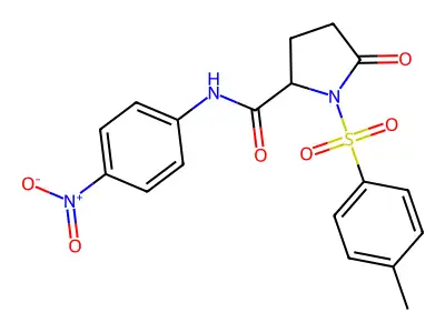 1-(4-methylphenyl)sulfonyl-N-(4-nitrophenyl)-5-oxopyrrolidine-2-carboxamide structure