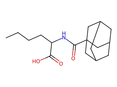 2-[(1-Adamantylcarbonyl)amino]hexanoic acid structure