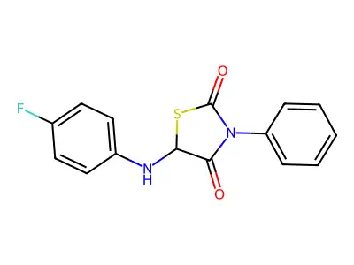 5-[(4-Fluorophenyl)amino]-3-phenyl-1,3-thiazolidine-2,4-dione structure