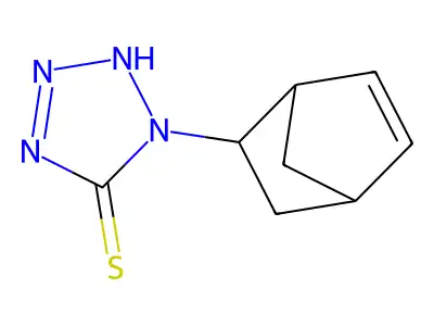 1-bicyclo[2.2.1]hept-5-en-2-yl-1H-tetrazole-5-thiol structure