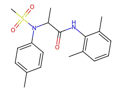 N-(2,6-dimethylphenyl)-2-(4-methyl-N-methylsulfonylanilino)propanamide structure