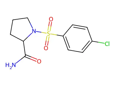 1-[(4-Chlorophenyl)sulfonyl]prolinamide structure