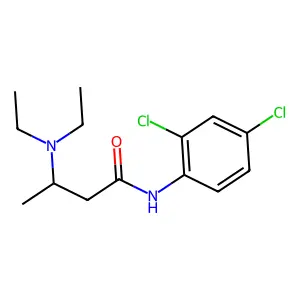 Butyranilide, 2',4'-dichloro-3-(diethylamino)- structure