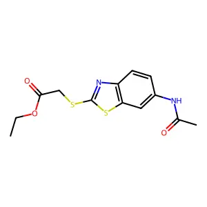 Ethyl 2-((6-acetamidobenzo[d]thiazol-2-yl)thio)acetate structure