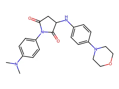 1-[4-(Dimethylamino)phenyl]-3-[4-(4-morpholinyl)anilino]pyrrolidine-2,5-dione structure