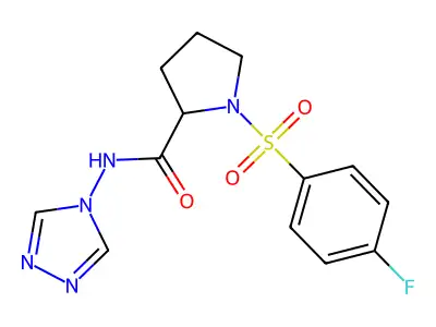 C13H14FN5O3S structure