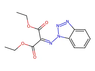 Diethyl 1-(benzotriazolylimino)malonate structure