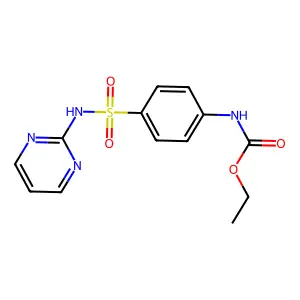 Ethyl 4-((2-pyrimidinylamino)sulfonyl)phenylcarbamate structure