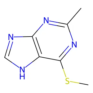 2-methyl-6-methylsulfanyl-7H-purine structure