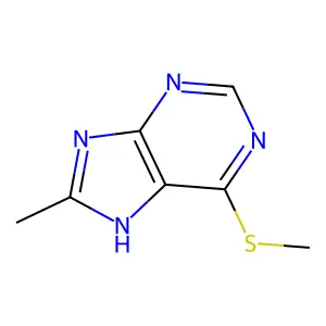 Purine, 8-methyl-6-(methylthio)- structure
