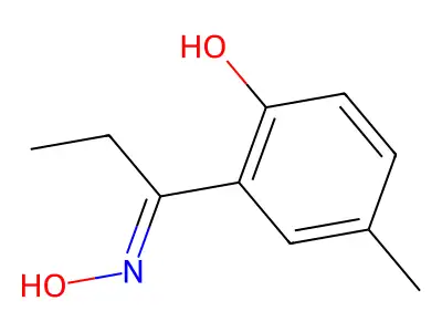 2-(C-ethyl-N-hydroxycarbonimidoyl)-4-methylphenol structure