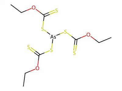 Tris[ethoxythioxomethylthio]arsine structure