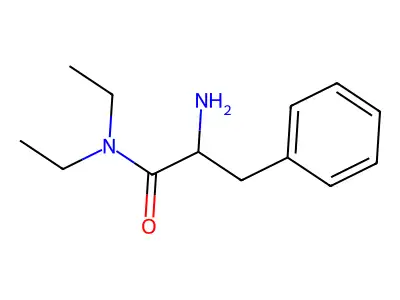 2-amino-N,N-diethyl-3-phenylpropanamide structure
