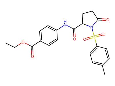 Ethyl 4-({1-[(4-methylphenyl)sulfonyl]-5-oxoprolyl}amino)benzoate structure