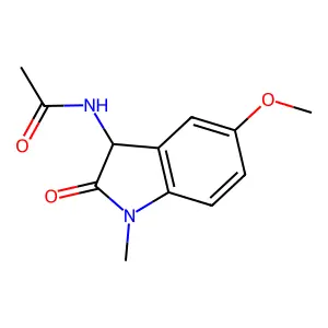 N-(5-methoxy-1-methyl-2-oxo-3H-indol-3-yl)acetamide structure