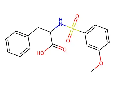2-[(3-Methoxyphenyl)sulfonylamino]-3-phenylpropanoic acid structure