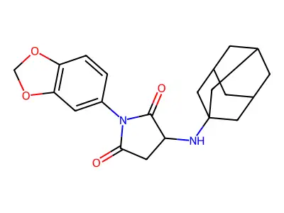 3-(1-Adamantylamino)-1-(1,3-benzodioxol-5-yl)-2,5-pyrrolidinedione structure