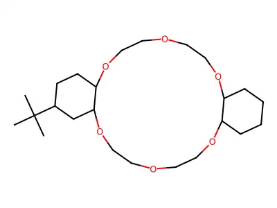 2-(1,1-Dimethylethyl)eicosahydrodibenzo[b,k][1,4,7,10,13,16]hexaoxacyclooctadecin structure