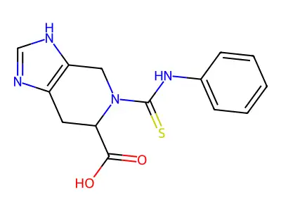 5-(Phenylcarbamothioyl)-3H,4H,5H,6H,7H-imidazo[4,5-c]pyridine-6-carboxylic acid structure