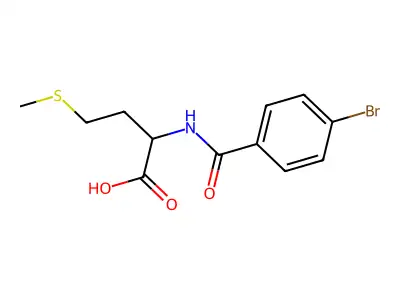 2-[(4-Bromophenyl)formamido]-4-(methylsulfanyl)butanoic acid structure