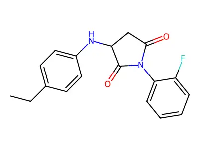 3-[(4-Ethylphenyl)amino]-1-(2-fluorophenyl)pyrrolidine-2,5-dione structure