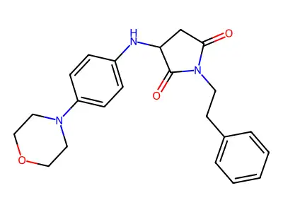 3-((4-Morpholinophenyl)amino)-1-phenethylpyrrolidine-2,5-dione structure