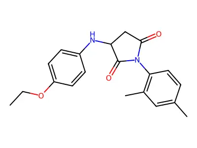 1-(2,4-Dimethylphenyl)-3-[(4-ethoxyphenyl)amino]azolidine-2,5-dione structure